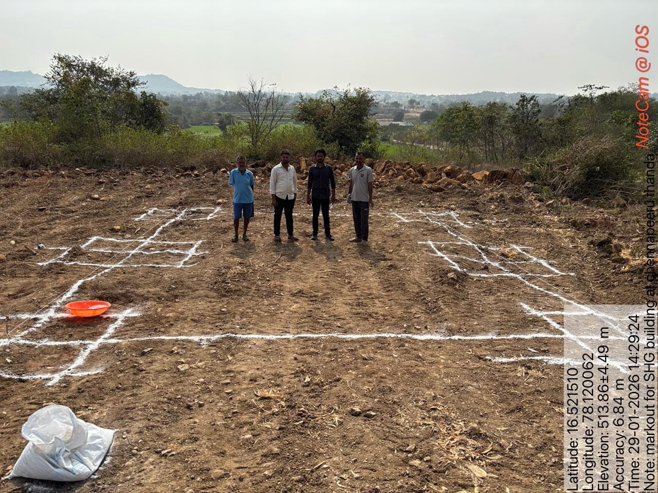 మహిళా సంఘం భవనం  కు భూమి పూజ చేసిన సర్పంచ్  మునీందర్ నాయక్