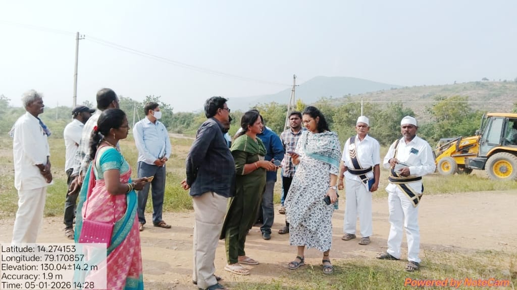 నేడు నల్లతిమ్మాయ పల్లెలో పట్టాల పంపిణీ కార్యక్రమం, సందర్శించిన సబ్ కలెక్టర్ భావన.