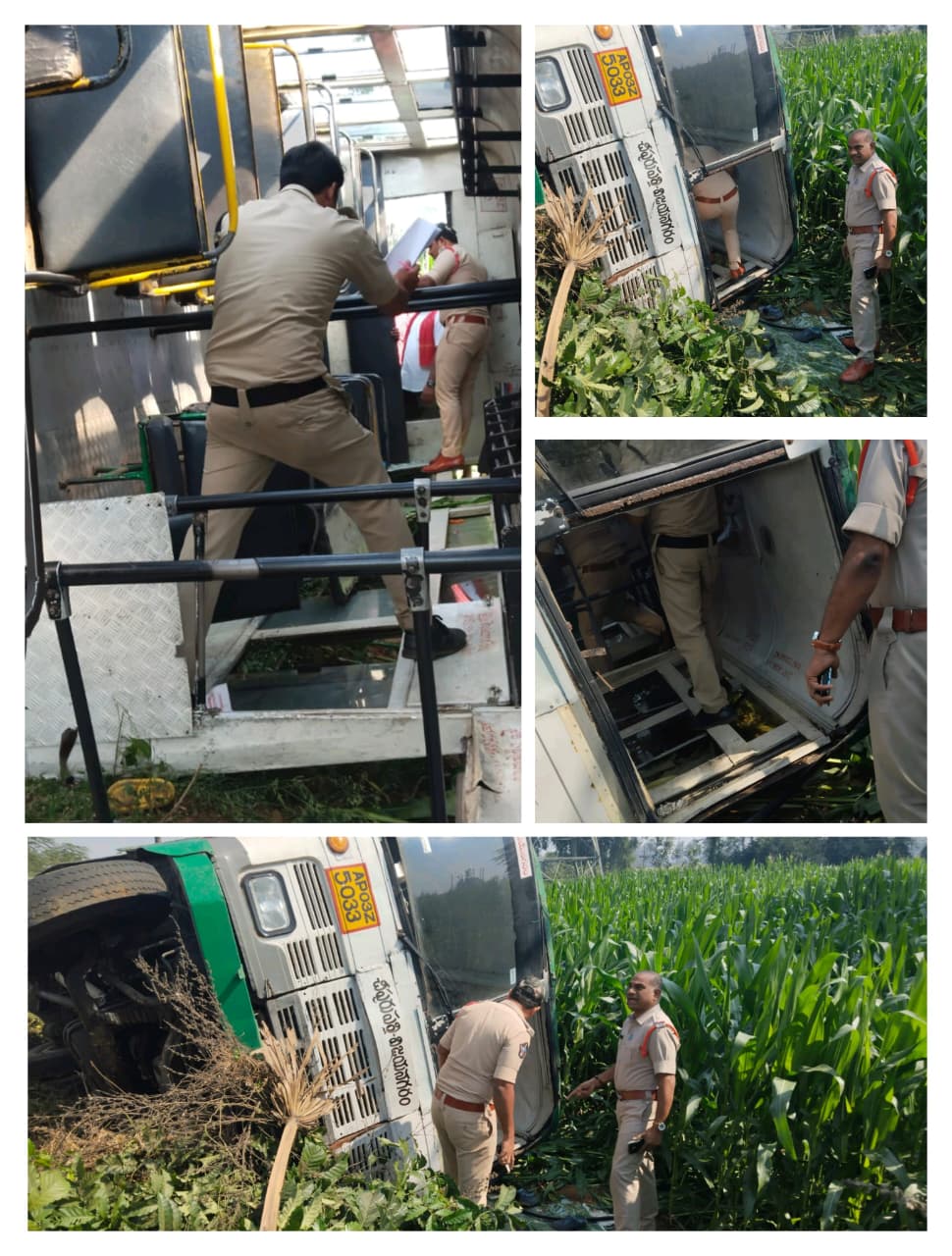 డ్రైవర్‌కు ఫిట్స్.. అప్పన్నవలస వద్ద బోల్తా పడ్డ ఆర్టీసీ బస్సు!”