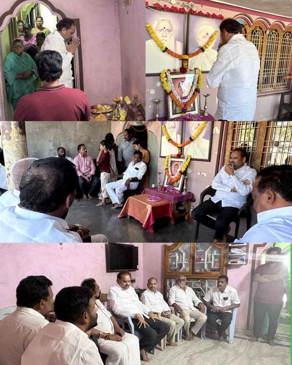 బూర్లె నరేష్, ముళ్ళు సత్యనారాయణ కుటుంబ సభ్యులను పరామర్శించి, ధైర్యం చెప్పిన వైఎస్ఆర్ సీపీ జిల్లా అధ్యక్షులు చిన్న శ్రీను