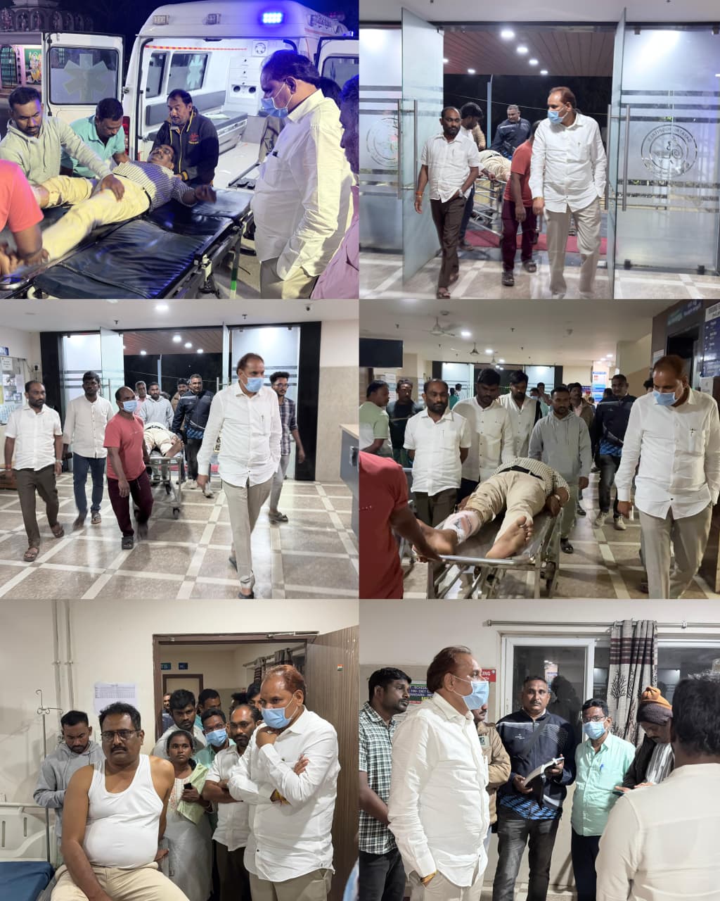 సాక్షి ప్రతినిధికి రోడ్డు ప్రమాదం: క్షతగాత్రుడిని ఆసుపత్రికి తరలించి మానవత్వం చాటుకున్న మజ్జి శ్రీనివాసరావు