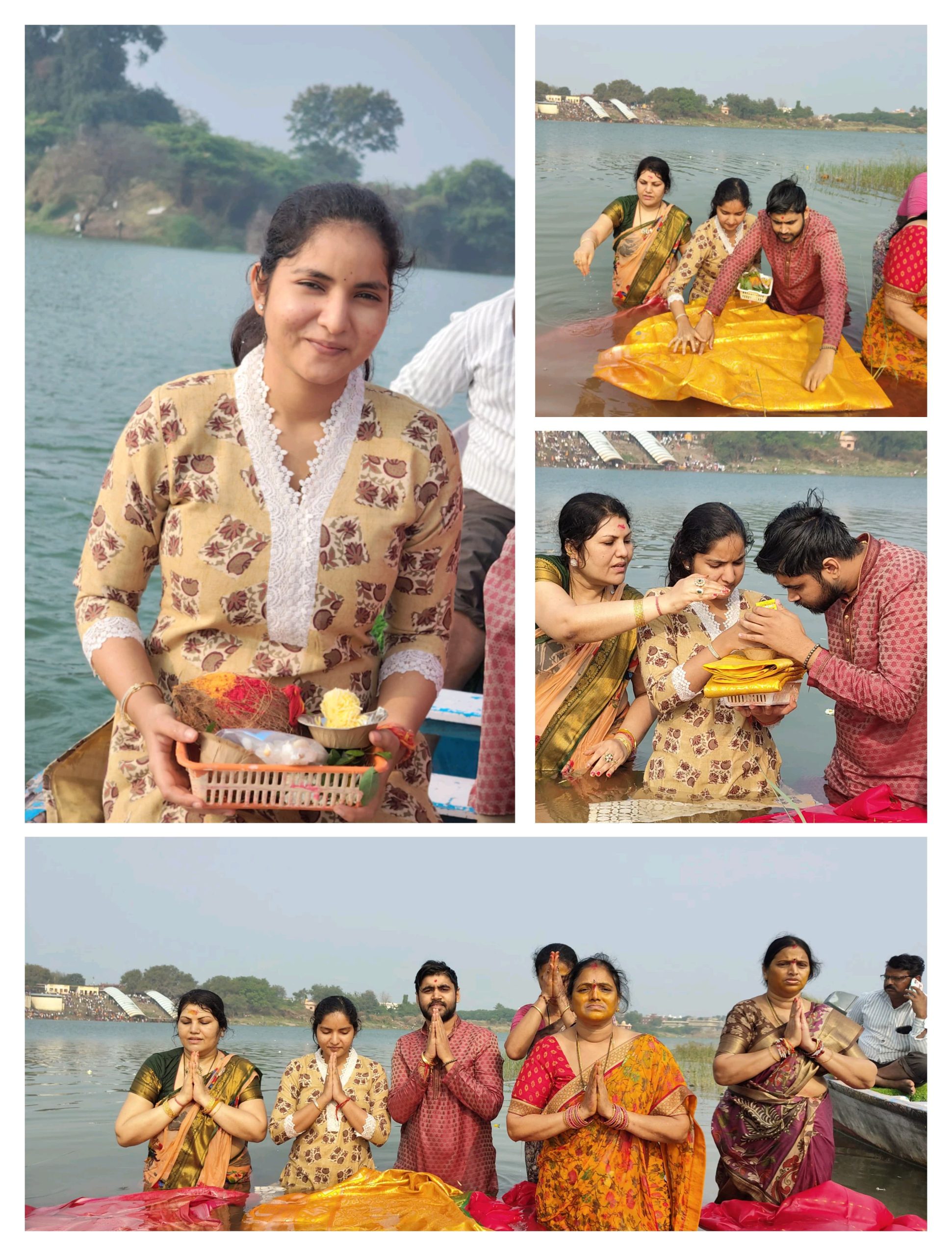 గాణగాపూర్ దత్తక్షేత్రంలో చిన్న శ్రీను సోల్జర్స్ అధ్యక్షురాలు సిరమ్మ పుణ్యస్నానాలు