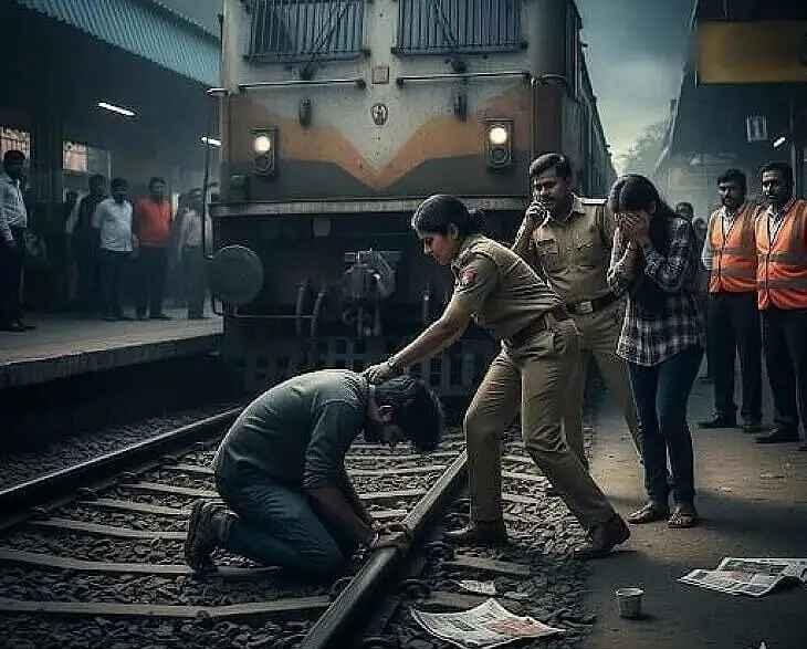 ప్రేయసి అలిగిందని రైలు పట్టాలపై తలపెట్టిన యువకుడు: ప్రాణాలు కాపాడిన స్థానికులు!