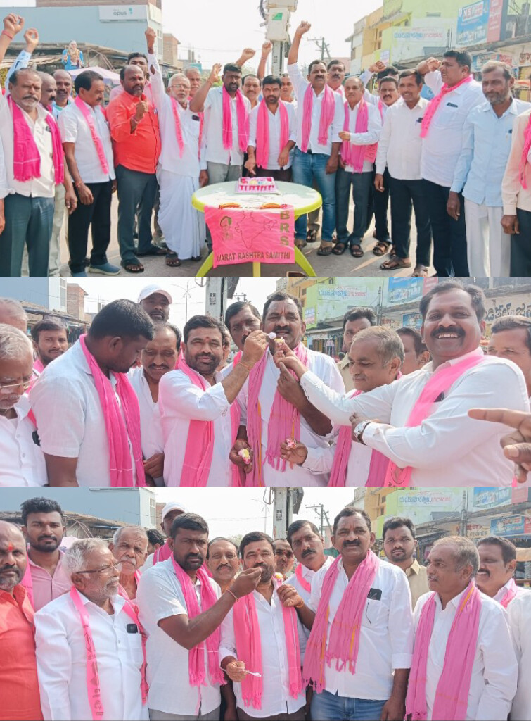 కేసిఆర్ జన్మదిన వేడుకలు అత్యంత వైభవంగా నిర్వహించిన బీఆర్ఎస్ ముఖ్య నాయకులు