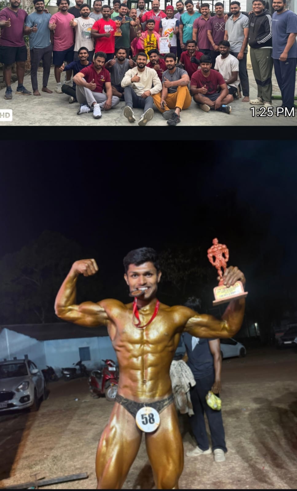 నేషనల్ బాడీ బిల్డింగ్ పోటీలకు ఎంపికైన అనకాపల్లి వాసి : మధు