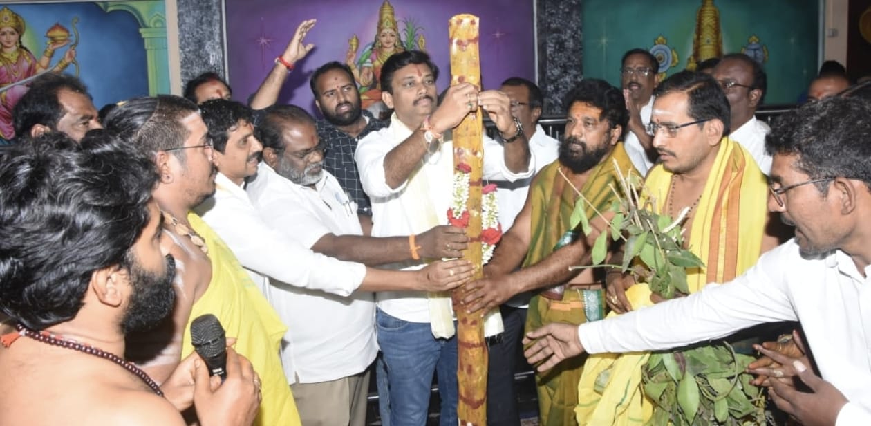 నేడు ఘనంగా నూకాంబికా అమ్మ వారి రాట మహోత్సవం