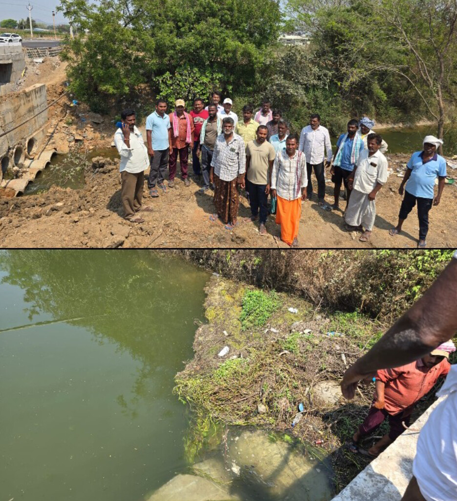 ఎస్సారెస్పీ కాలువ నీళ్లు అందక ఆందోళన చెందుతున్న రైతులు