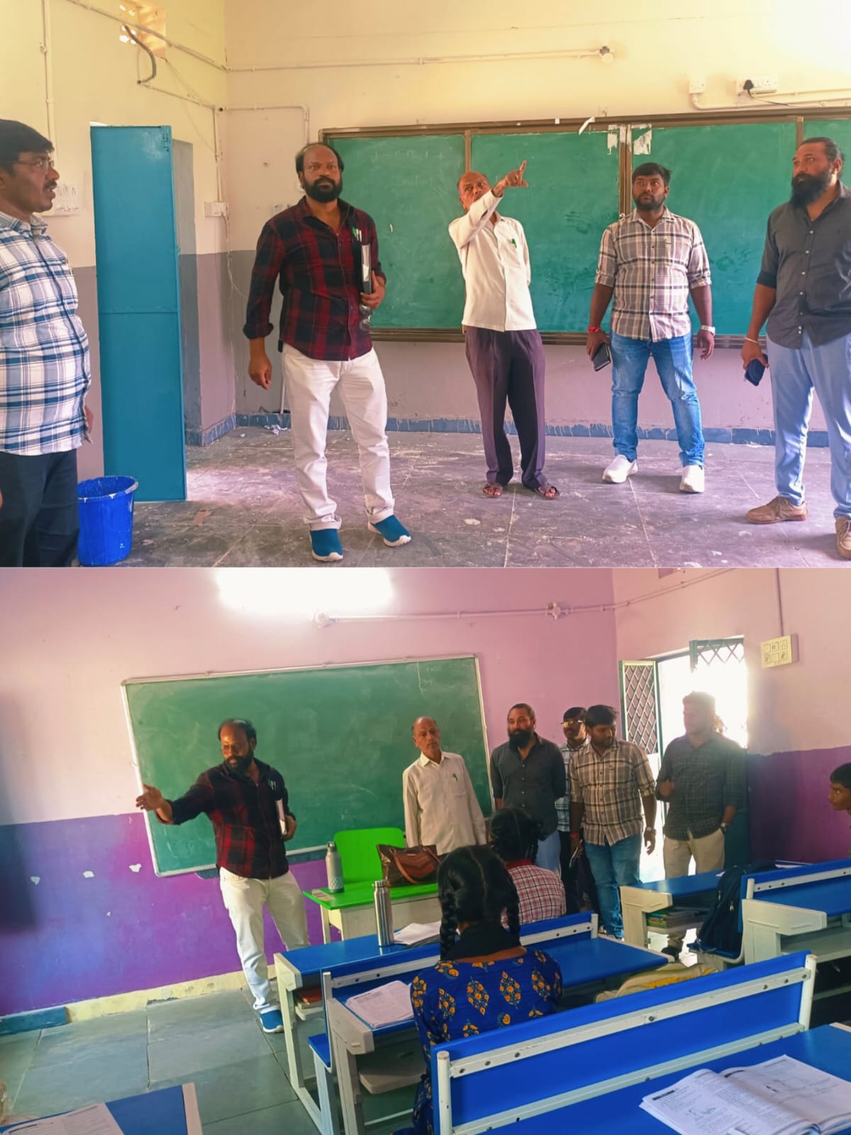 పదవ తరగతి పరీక్ష కేంద్రాన్ని పరిశీలించిన మండల విద్యాధికారి విట్టల్