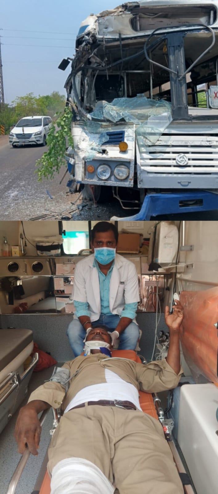 ఆర్టీసీ బస్సు లారీ డీ