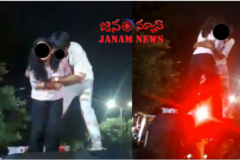 పోలీస్ జీపు పైకి ఎక్కి పిచ్చి వేషాలు వేసిన  జంట .. ఆ తర్వాతా (వీడియో చుడండి)