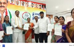 సీఎం రేవంత్ రెడ్డి సహకారం బండి రమేష్ చొరవతో లబ్ధిదారులకు సీఎంఆర్ఎఫ్ చెక్కులు