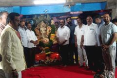 శ్రీ రాజరాజేశ్వర దేవాలయంలో మహా గణపతిని దర్శించుకున్న జోగిపేట 13వ వార్డు కౌన్సిలర్ పట్లూరి శివ శేఖర్