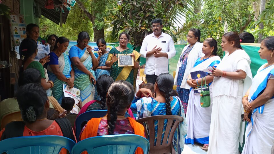 రామచంద్రపురం మండలం హసన్ బాదలో అంగన్వాడీ పోషణ మాసోత్సవాలు