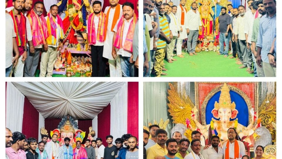 వినాయక మండపాలను సందర్శించిన బీజేపీ రాష్ట్ర కార్యవర్గ సభ్యులు సురభి నవీన్ కుమార్