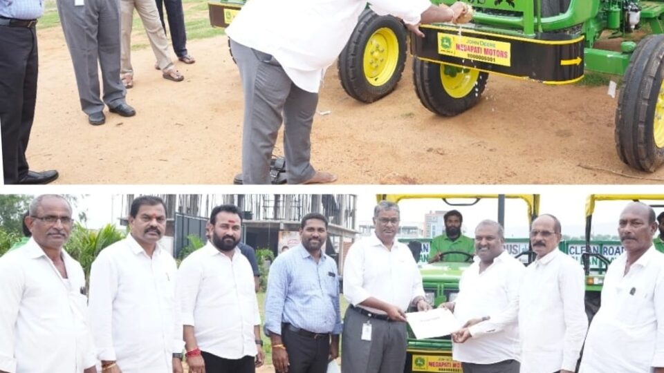 చెత్త సేకరణకు లారస్ ల్యాబ్స్ అందించిన ట్రాక్టర్లను ప్రారంభించిన ఎమ్మెల్యే విజయ్ కుమార్