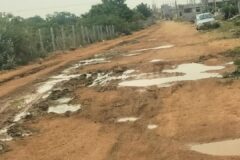 గుంతలమయంగా పెబ్బేరు జర్నలిస్టు కాలనీ రహదారి