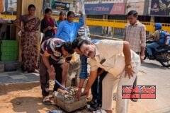 రాకపోకలకు ఇబ్బంది లేకుండా రోడ్డు శుభ్రం