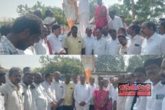 మహాత్మా గాంధీ విగ్రహానికి పూలమాలవేసి నివాళులర్పించిన ఎమ్మెల్యే జీఎస్సార్