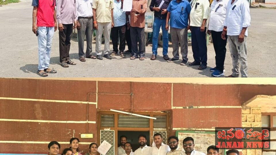 నాగార్జునసాగర్ ఐజేయు జర్నలిస్టుల నిరసనఅంబేద్కర్ విగ్రహానికి వినతిపత్రం