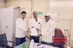 వాటర్ బోర్డ్ డి జి ఎం త్రినాథరావు కి బాధితుల తరఫున వినతిపత్రం అందజేసిన జనసేన నాయకులు