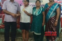 వుషు క్రీడలో జాతీయ స్థాయికి ఎంపికైన వాసుపల్లి మాధవి