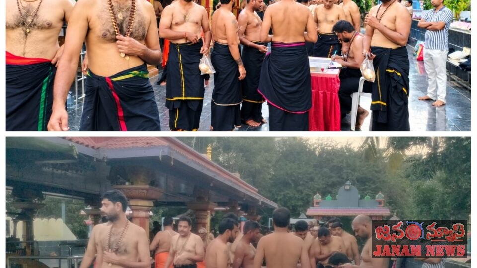 వివేకానంద నగర్ అయ్యప్ప దేవాలయంలో పెరుగుతున్న అయ్యప్ప మాలధారణలు.అయ్యప్ప దీక్షపై భక్తుల్లో పెరుగుతున్న ఆసక్తి – నియమనిష్టలతో స్వామివారి దీక్షను చేపడుతున్న భక్తులు