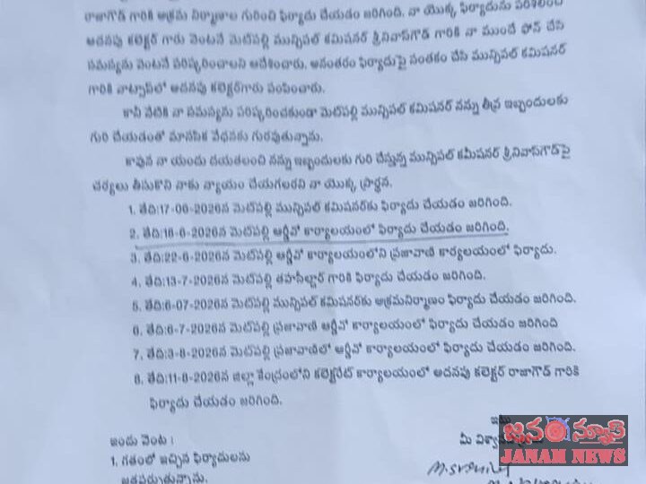 నాలుగు నెలలుగా ప్రజావాణిలో ఫిర్యాదులు.. అయినా పట్టించుకోని అధికారులు!