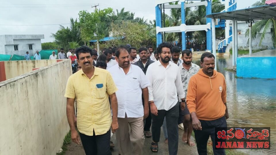 తుఫాను ప్రభావిత ప్రాంతాల్లో ఎమ్మెల్యే దాట్ల సుబ్బరాజు, ఎంపీ గంటి హరీష్ మాధుర్ విస్తృత పర్యటన
