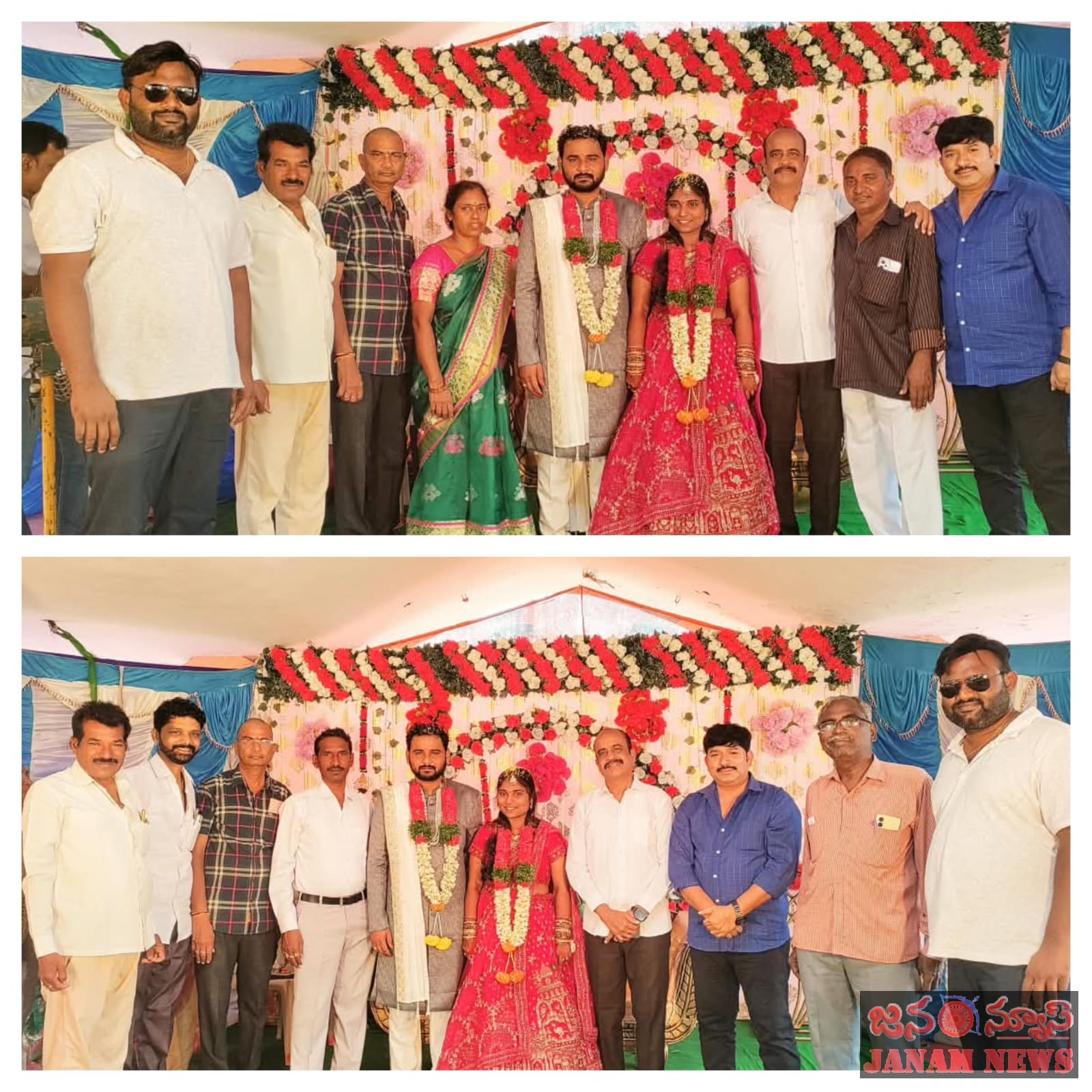 నూతన వధూవరులను ఆశీర్వదించిన నందికొండ మున్సిపల్ వైస్ చైర్మన్ రాజా ప్రసాద్