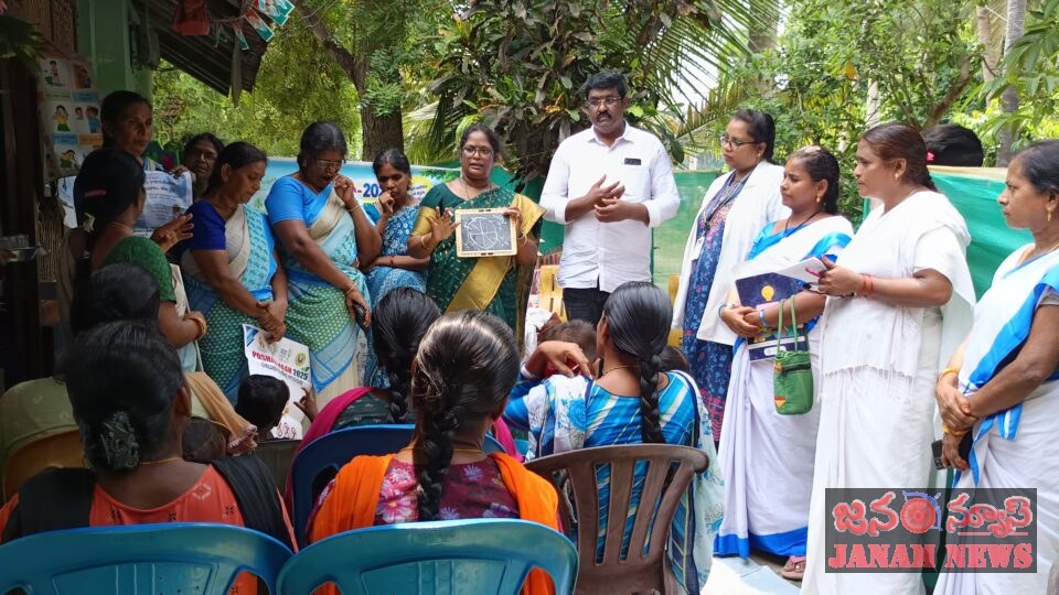 రామచంద్రపురం మండలం హసన్ బాదలో అంగన్వాడీ పోషణ మాసోత్సవాలు