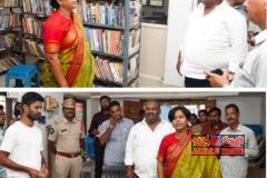 అచ్యుతాపురం గ్రంథాలయాన్ని సందర్శించిన కలెక్టర్ విజయ కృష్ణన్ ఎమ్మెల్యే విజయ్ కుమార్
